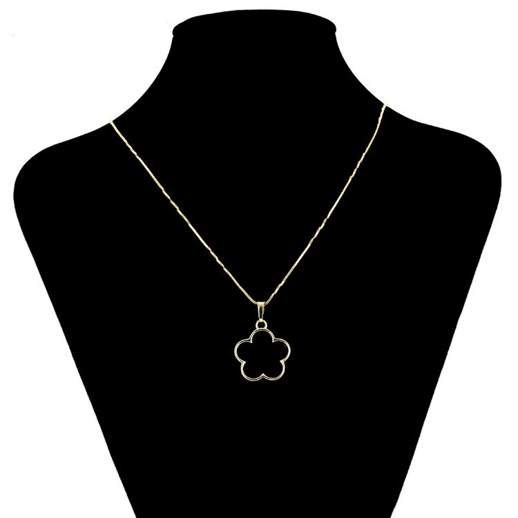 Металлический молд для кулона цветок, цвет: серебро, 1 шт. — картинка 6