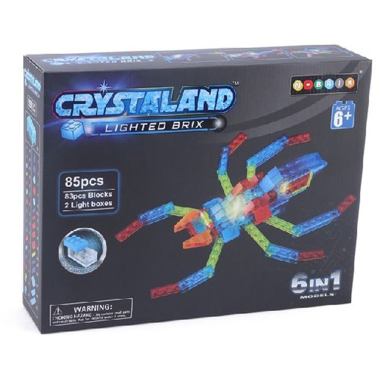 Светящийся конструктор CRYSTALAND «Животные 6 в 1» — картинка 2