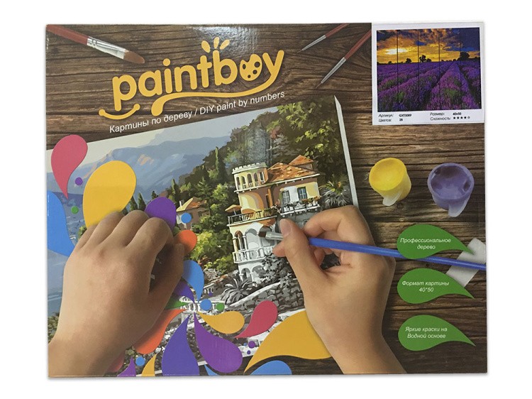 Картина по номерам по дереву Paintboy «Ваза с розами» Ван Гога — картинка 7