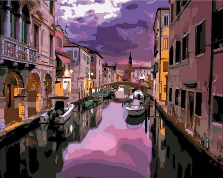 Картина по номерам «Закат над Венецией»