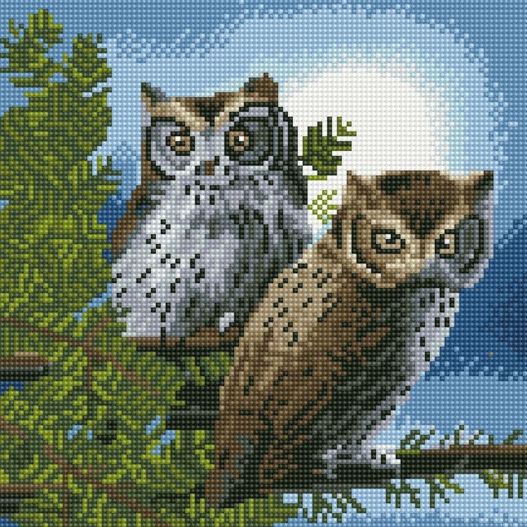 Алмазная вышивка «Семейство сов» — картинка 2