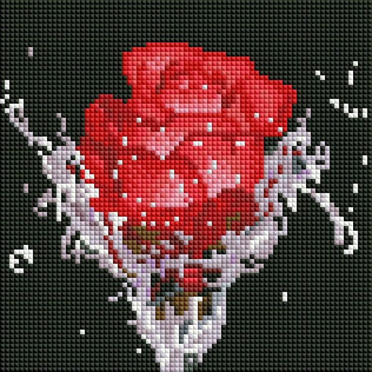 Алмазная вышивка «Роза красная»