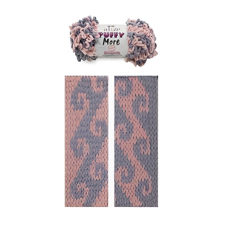 Пряжа ALIZE Puffy More (6449), мультиколор, 5 шт. по 150 г — картинка 3