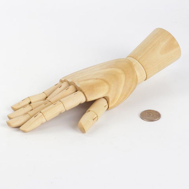 Манекен художественный «Рука», высота 25 см., женская правая, дерево, BRAUBERG ART CLASSIC — картинка 3