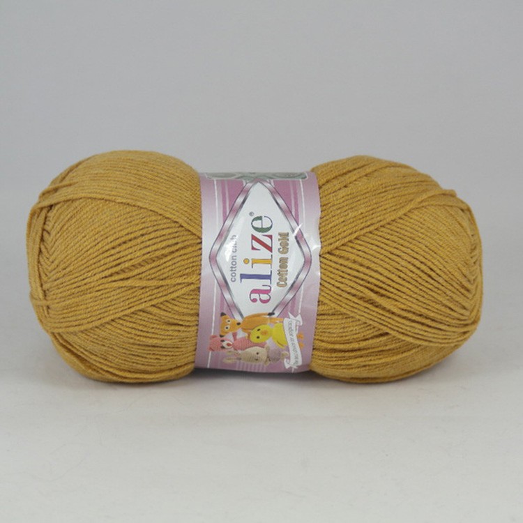 Пряжа ALIZE Cotton Gold (736), медовый, 5 шт. по 100 г — картинка 2