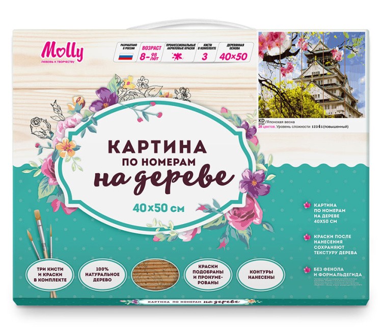 Картина по номерам по дереву Molly «Японская весна» — картинка 5