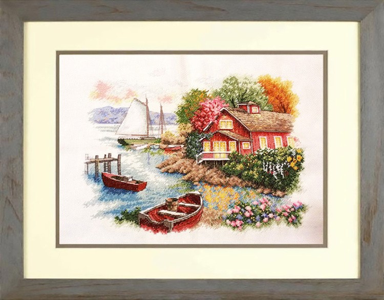 Набор для вышивания «Спокойный дом у озера» — картинка 2