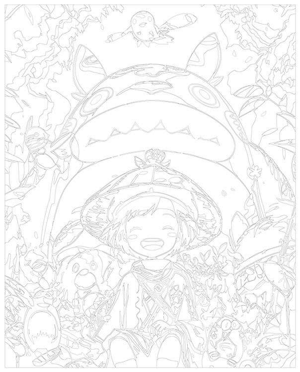 Картина по номерам «Аниме: Забавные существа» — картинка 3