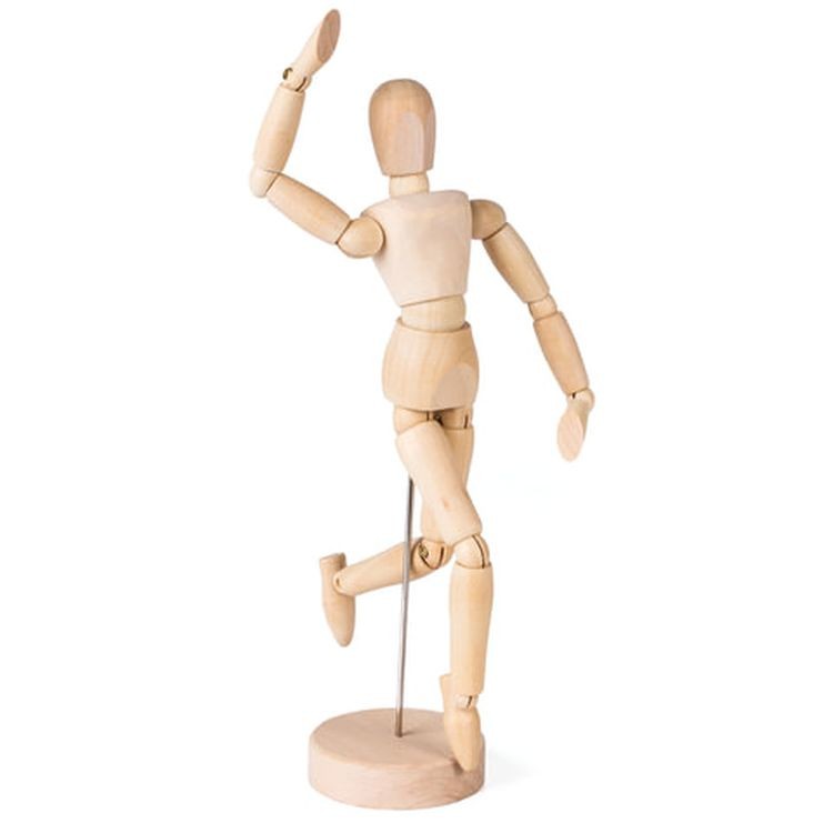 Манекен человека художественный женский, дерево, высота 20 см, BRAUBERG ART CLASSIC — картинка 3