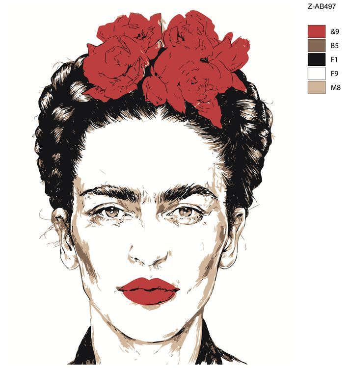 Картина по номерам «Фрида» — картинка 2