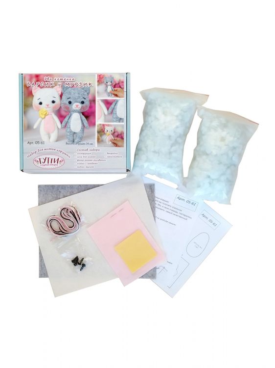 Набор для шитья «Котята Барсик и Мурзик» — картинка 3