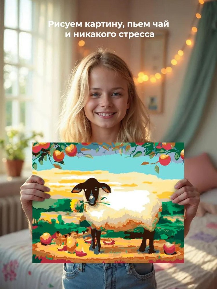 Картина по номерам «Овечка» — картинка 7