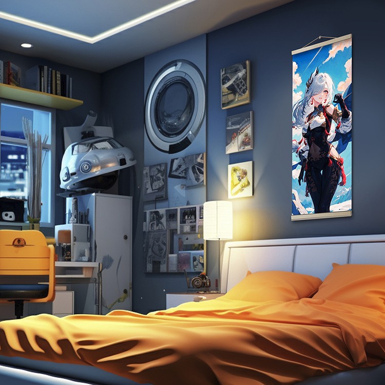 Картина по номерам со светящейся краской «Панно Геншин Шень Хе» — картинка 3