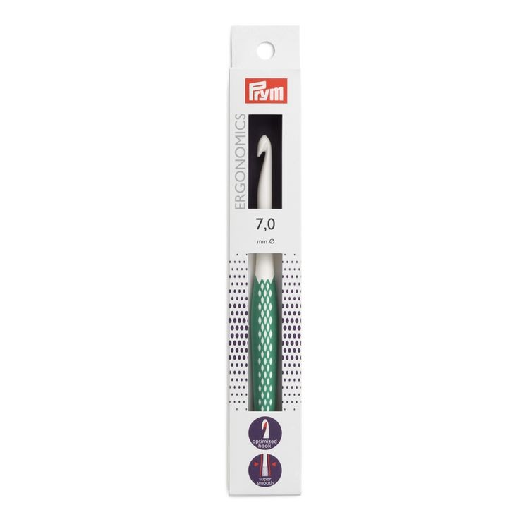 Крючок для вязания Ergonomics, пластик, 7 мм, 17 см, PRYM — картинка 3