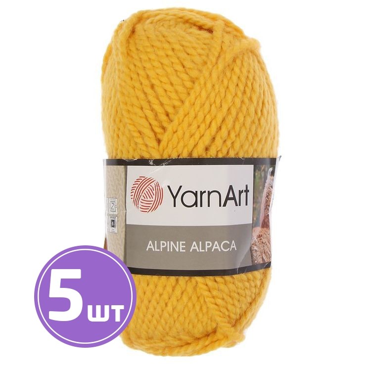 Пряжа YarnArt Alpine Alpaca (444), канарейка, 5 шт. по 150 г