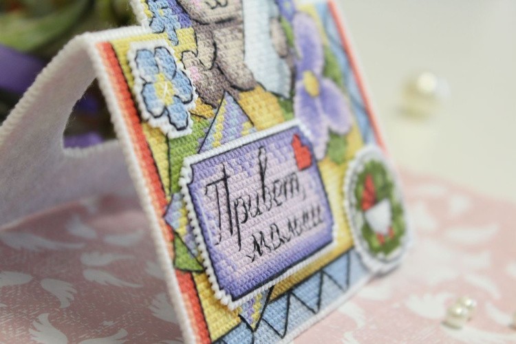 Набор для вышивания «Открытка. Рождение малыша» — картинка 4