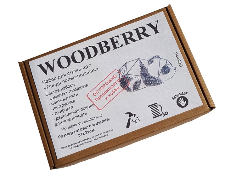 Набор для творчества STRING ART «Панда полигональная» — картинка 2