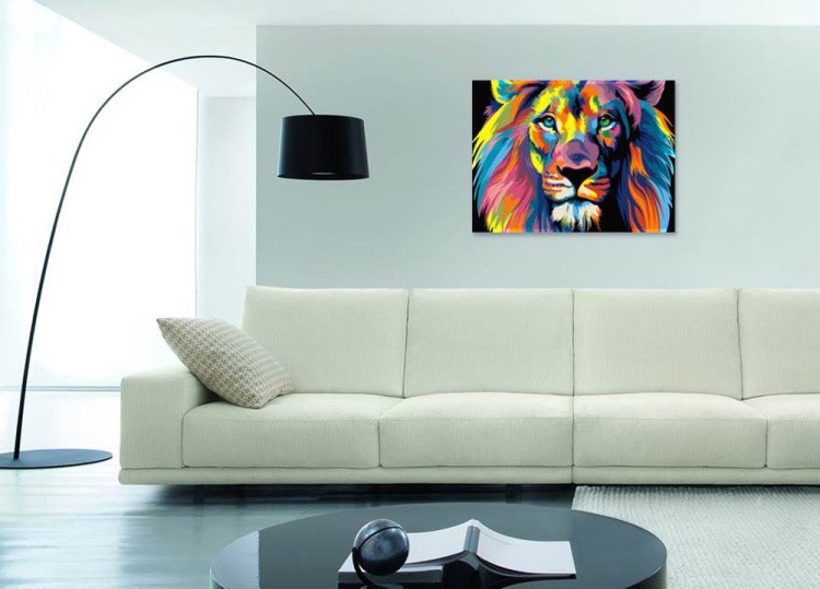Картина по номерам «Радужный лев» — картинка 3