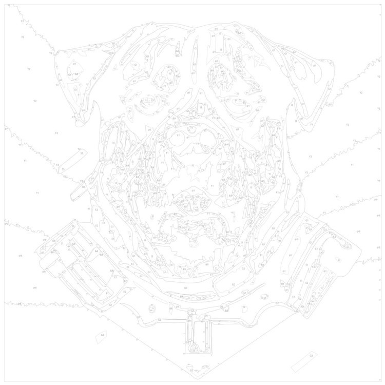 Картина по номерам «Ротвейлер в стиле киберпанк» — картинка 3