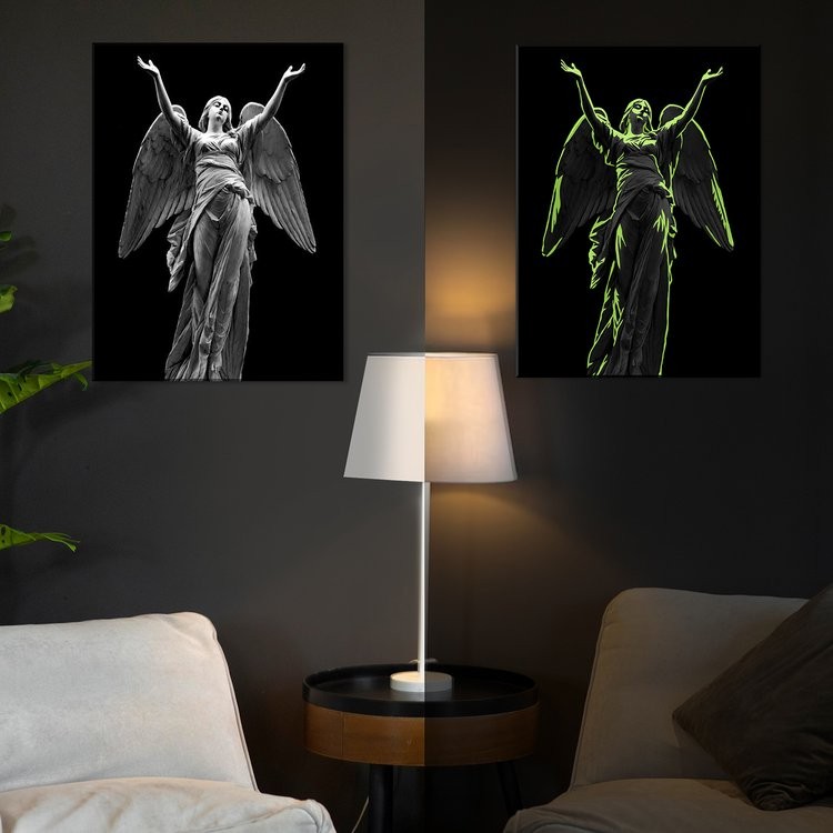 Картина по номерам со светящейся краской «Микеланджело. Ангел» — картинка 2