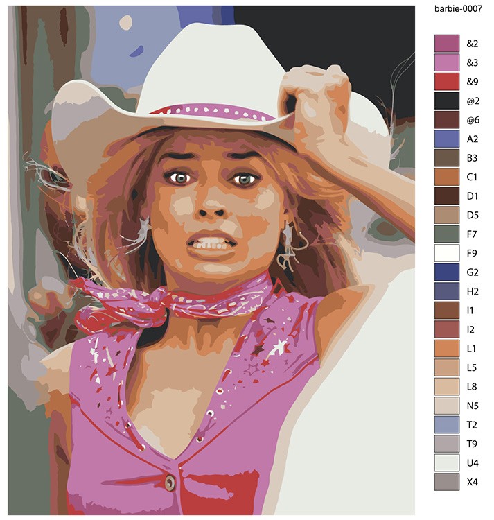 Картина по номерам «Барби: Марго Робби на съемках» — картинка 2