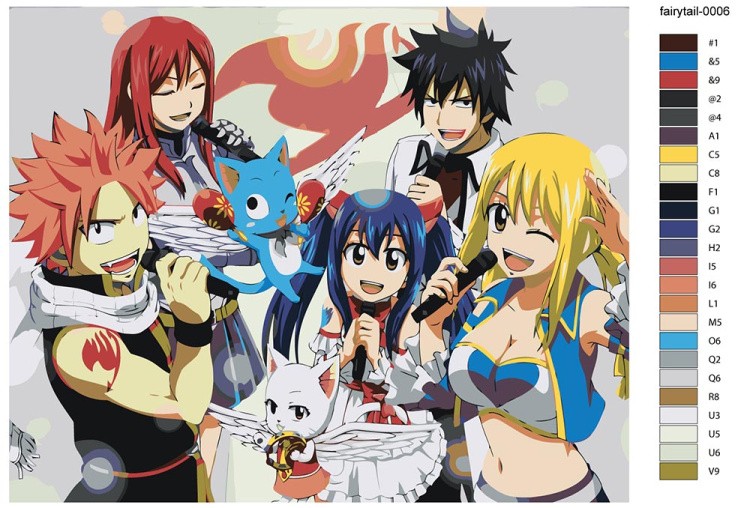 Картина по номерам «Аниме манга Хвост Феи Fairy Tale 6 40х50» — картинка 2