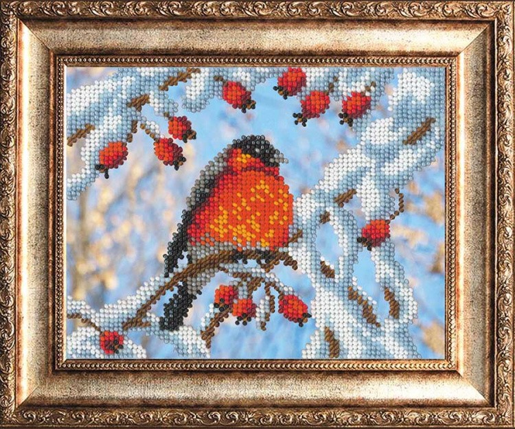 Набор вышивки бисером «Маленький снегирь» — картинка 2