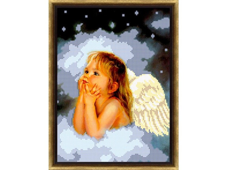 Рисунок на ткани «Ангел на облаке»
