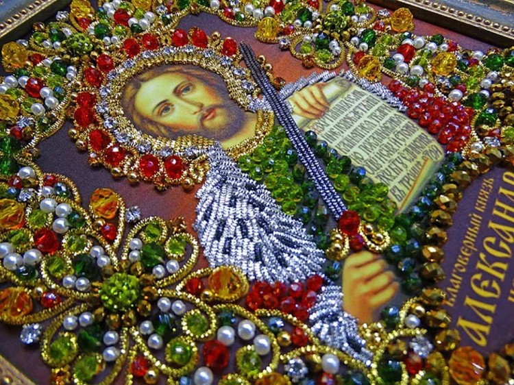 Набор вышивки хрустальными камнями «Святой Александр Невский» — картинка 4