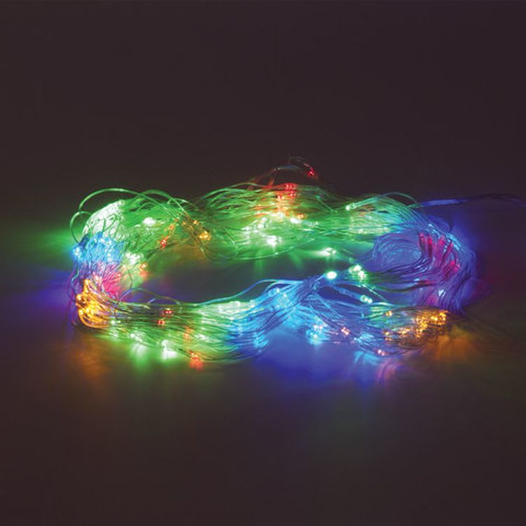 Электрогирлянда светодиодная «Сеть», 160 ламп, 1,5х1,5 м, многоцветная — картинка 3