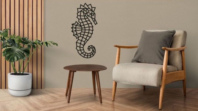 Деревянный интерьерный пазл «Морской Конек», Eco Wood Art — картинка 3