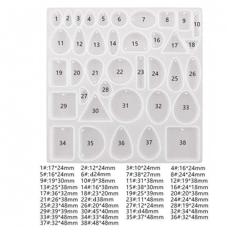 Силиконовый молд для сережек и кулонов, 23x23см — картинка 2