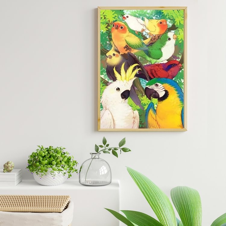 Картина по номерам «Тропические попугаи» — картинка 3