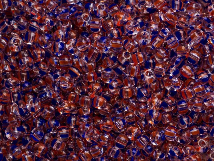 Бисер Preciosa Чехия 311-19001, 10/0, 50 г, цвет: 00930 полосатый
