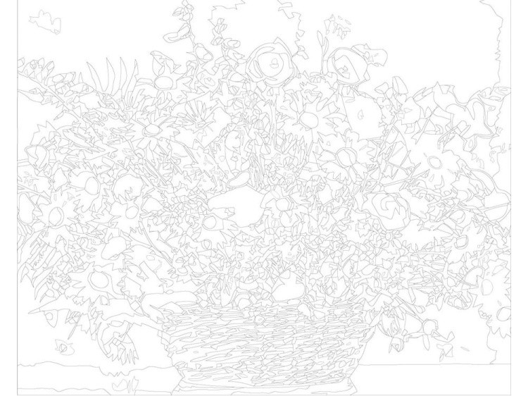 Картина по номерам «Корзина полевых цветов» — картинка 3