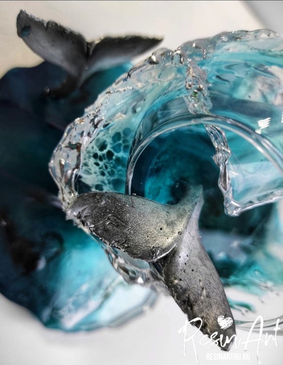 Хвост кита 3D - Силиконовый молд, ResinArt — картинка 3