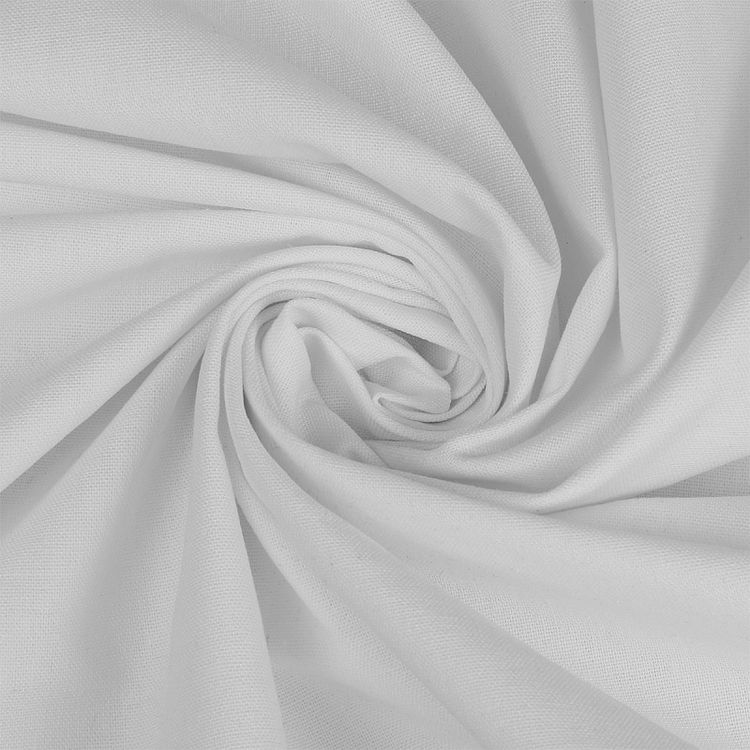 Ткань льняная, 200 г/м², 5 м x 140 см, цвет: белый, TBY