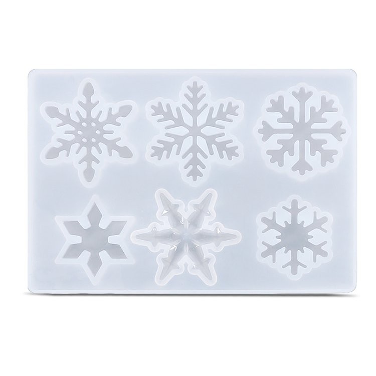Силиконовый молд - Снежинки №1, 10x7см — картинка 6
