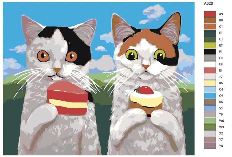 Картина по номерам «Угощение» — картинка 2