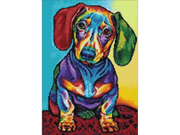 Алмазная вышивка «Такса» — картинка 3