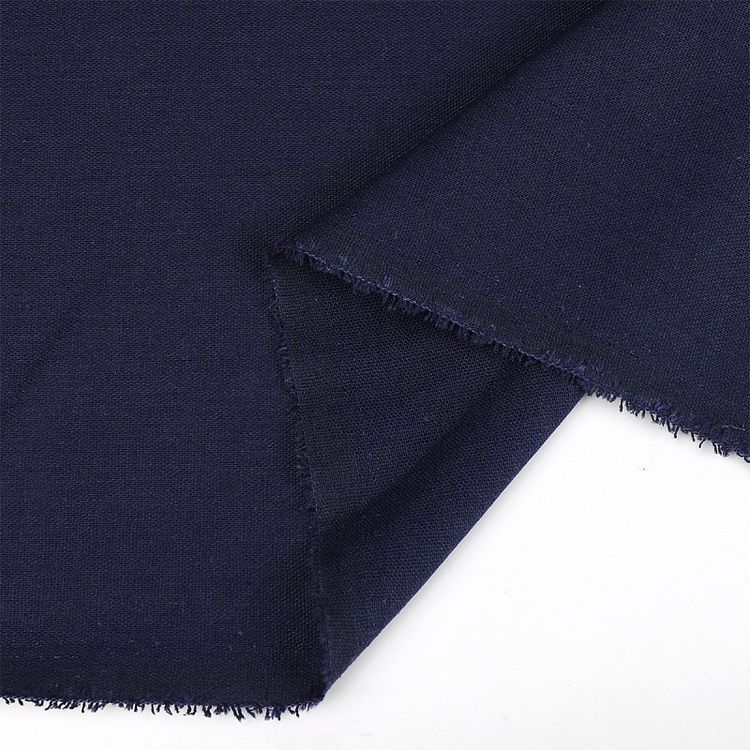 Ткань льняная, 185 г/м², 10 м x 140 см, цвет: темно-синий, TBY — картинка 5