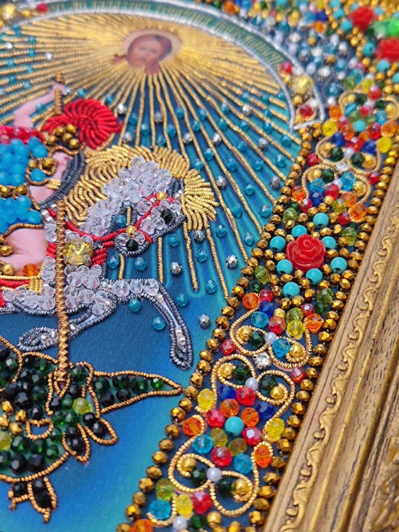 Набор вышивки хрустальными камнями «Святой Георгий Победоносец» (мал.) — картинка 4