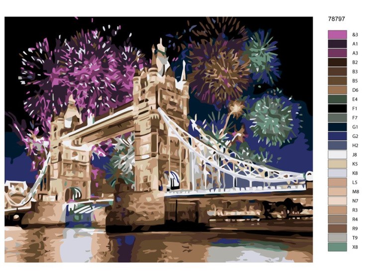 Картина по номерам «Салют» — картинка 2