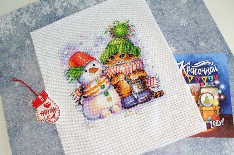 Набор для вышивания «Полосатая зима» — картинка 2