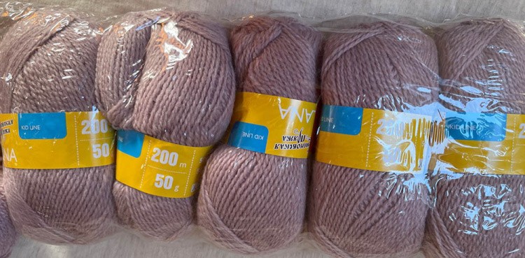 Пряжа Семеновская Lana (1042), светлый ковыль 5 шт. по 50 г — картинка 2