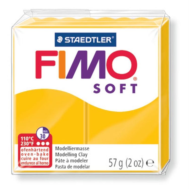 Полимерная глина FIMO Soft, цвет: жёлтый, 57 г