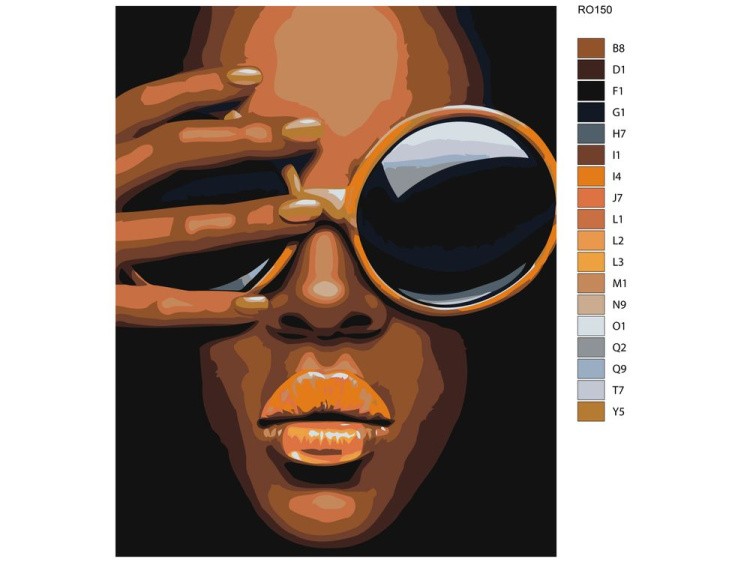 Картина по номерам «Чёрные очки» — картинка 2