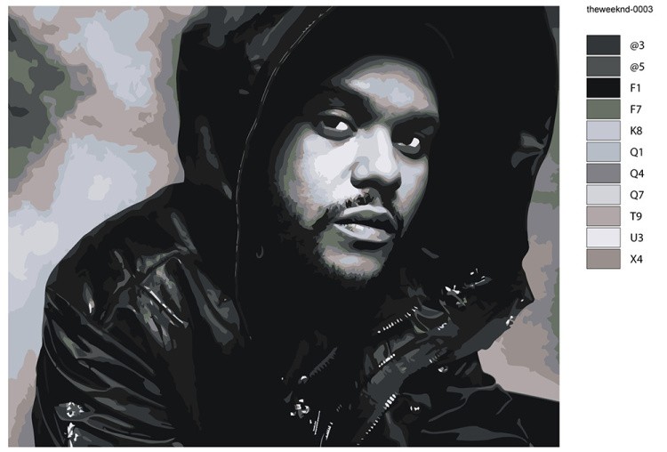 Картина по номерам «Музыкант The Weeknd Викенд 2» — картинка 2