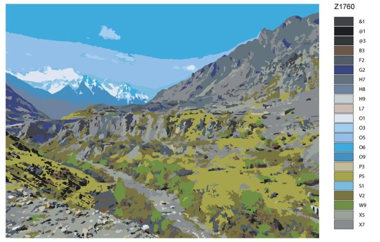 Картина по номерам «Горный пейзаж» — картинка 2