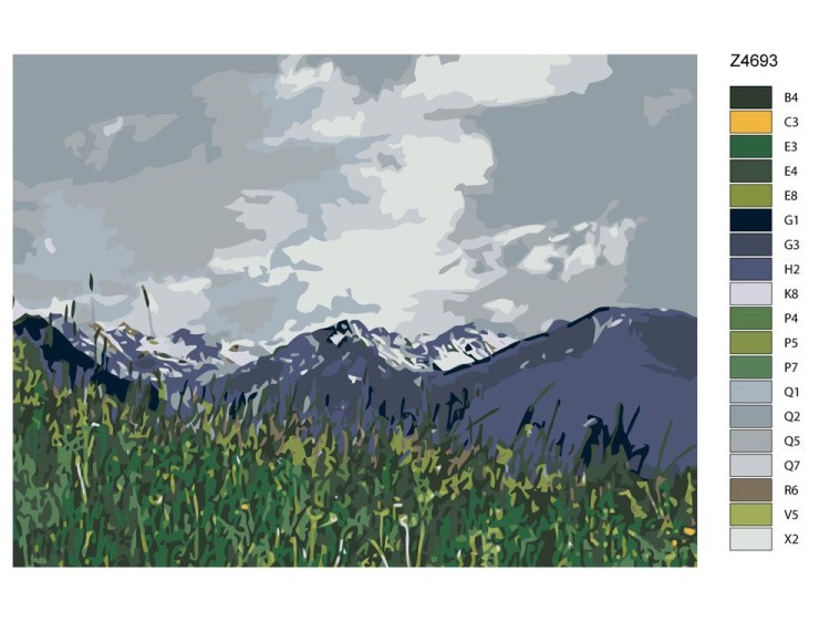 Картина по номерам «Горный пейзаж» — картинка 2